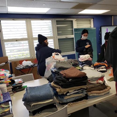 Clothing Donations with Students